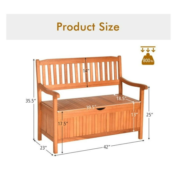 33 Gallon Wooden Storage Bench with Liner, Outdoor Shed for Patio, Garden, Porch - Fir Wood, 5 Shelves, Lockable, Weather Resistant, 32" x 18" x 70"