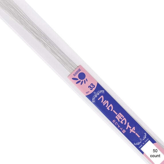 33 Gauge White Paper Covered Wire - 14 inches Long - Pack of 50