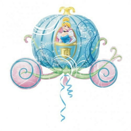 33" Giant Supershape Foil Balloon Disney Cinderella Carriage Ideal for Birthd...