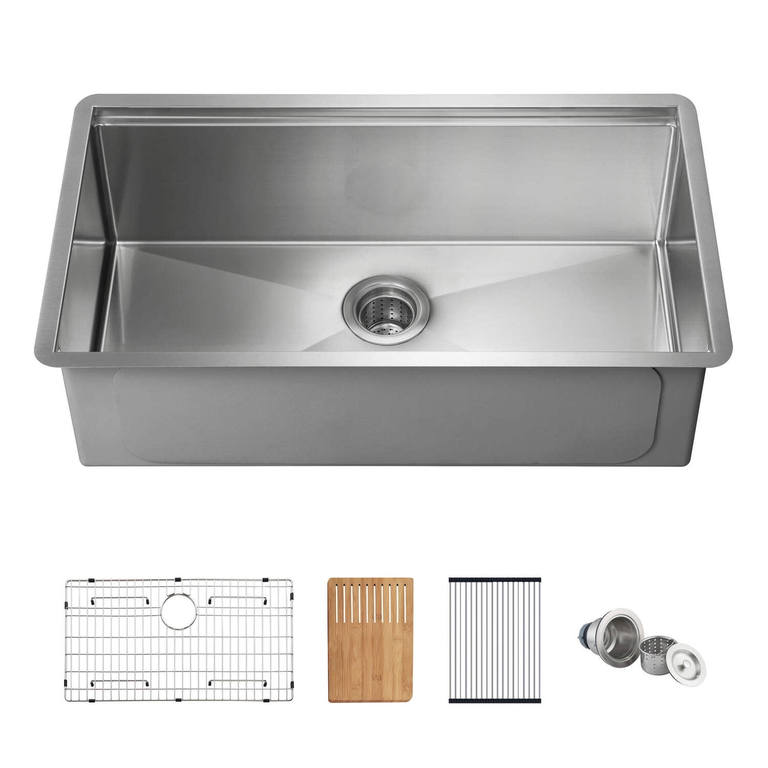 33 Inch Stainless Steel Single Bowl Undermount Kitchen Sink