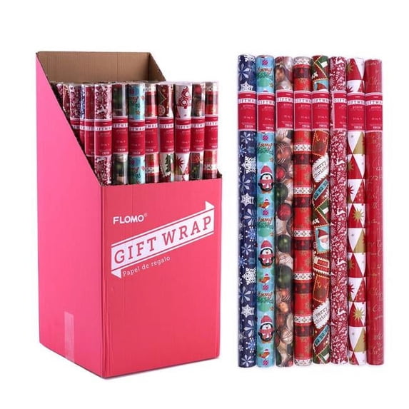 33' Happy Holidays Gift Wrapping Paper - CASE OF 56