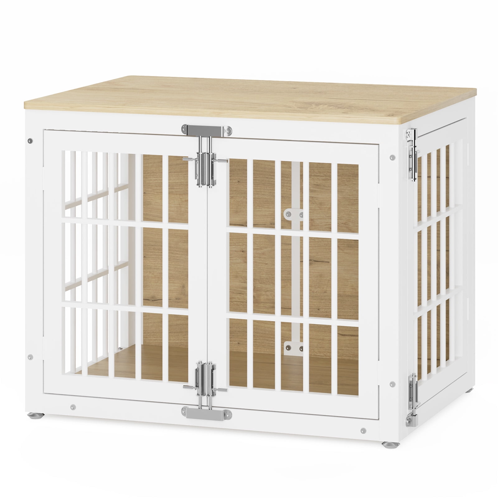 33'' Heavy Duty Dog Crate Furniture with 3 Doors,Wooden Side End Table Indoor Combination Dog Cage For Small to Medium Dog Extra-Large