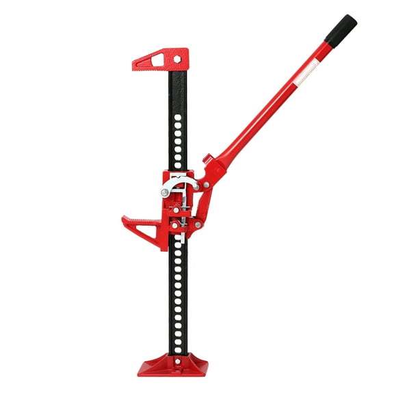 33" High Lift Farm Jack, 3-Ton Heavy-Duty High-Lift Jack with 6600LB Capacity, Multi-Purpose Ratcheting Jack for ATV, Truck, Tractor & Off-Road Vehicles Accessories (Red)