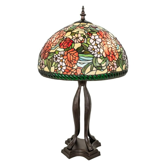 Meyda Lighting 33" High Romance Rose Table Lamp