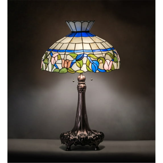 Meyda Lighting 33" High Rose Vine Table Lamp