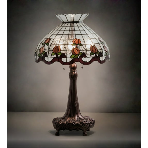 Meyda Lighting 33" High Roseborder Table Lamp