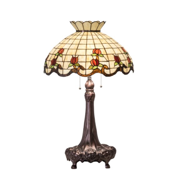 Meyda Lighting 33" High Roseborder Table Lamp