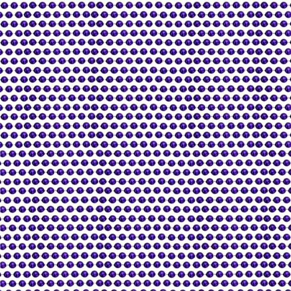 33 Inch 07mm Round Metallic Purple Mardi Gras Beads - 6 Dozen (72 Necklaces)