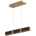 thumbnail image 1 of 3-24-2440 Oxygen Lighting Luster - 33 Inch 192W 6 LED Chandelier-Aged Brass/Walnut Finish, 1 of 5