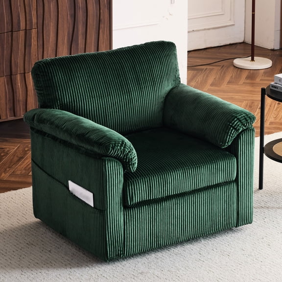 33-Inch Chenille Single Sofa Chair with Reinforced Frame / Ideal for Resting in Home