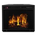 thumbnail image 1 of Gibson Living 33-inch Flat Pebble, Crystal, Log Ventless Heater Electric Fireplace Insert, Black Frame - 3 Color Changing Settings, 1 of 5