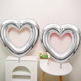thumbnail image 1 of 33 Inch Large Hollow Heart Balloons for Valentine's Day, Birthday Party Decorations, Glossy Love Balloons with Serial Function, Durable Party Photography Props, Romantic Gift, 1 of 3