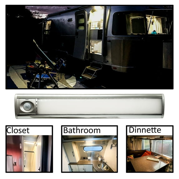 33-LED USB Rechargeable Wireless PIR Motion Sensor Light Magnetic Base Under Cabinet Lighting RV Camper Boat Marine