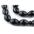 thumbnail image 1 of 33  "Names of Allah" Oval Silver-Inlaid Arabian Prayer Beads, Islamic Tasbih, Ramadan Gift, Quality Middle Eastern Beads - The Bead Chest, 1 of 4
