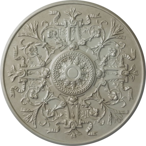 33"OD x 1 3/4"P Versailles Ceiling Medallion (Fits Canopies up to 3 1/4"), Hand-Painted Flash Gold