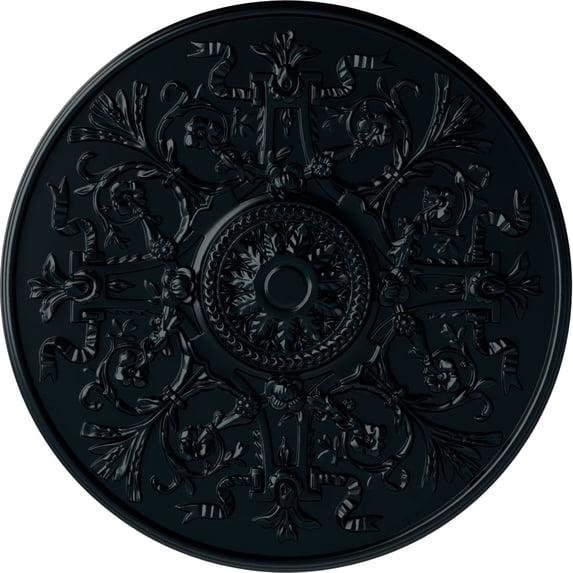 33"OD x 1 3/4"P Versailles Ceiling Medallion (Fits Canopies up to 3 1/4"), Hand-Painted Night Shade