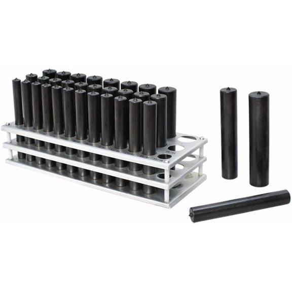 33 PC Transfer Punch Set 1/2" to 1" by 64th Y