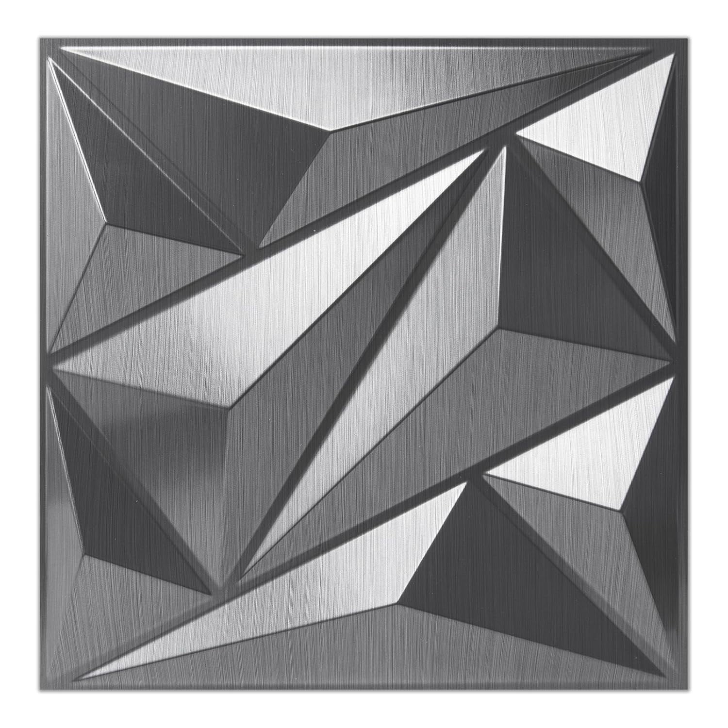 33 Pack 3D Wall Panel Diamond for Interior Wall Décor, PVC Flower ...