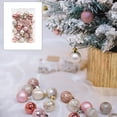 thumbnail image 1 of 33-Pack Shatterproof Christmas Ball Ornaments, 3cm Mini Xmas Tree Decorations for Indoor & Outdoor, Safe for Kids & Pets pink, 1 of 1