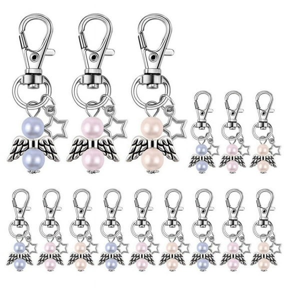 33 PcS Party Favors Baptism Souvenir Mini Angle with Star Pendant Keychain