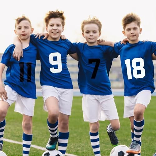 33 Pcs 8 Inch Iron on Numbers Jersey Heat Transfer Numbers Big 0 to 9 Heat Press Numbers Stickers for Sports T Shirts Football Basketball Baseball Team Uniform Fabric Clothing