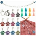 thumbnail image 1 of 33 Pcs Knitting Accessories Kit Including Dog Paw Print Stitch Marker 0-9 Number Row Counter Chains Needle Stoppers Yarn Guide Finger Holder for DIY Knitting Weaving Sewing Mixed Color, 1 of 6