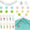 thumbnail image 1 of 33 Pcs Knitting Accessories Kit Including Number 0-9 Knitting Row Counter Chain 20 Pcs 10 Pcs Markers 2 Pcs Yarn Guide Finger Holders for Knitting Project colorful DIY, 1 of 6