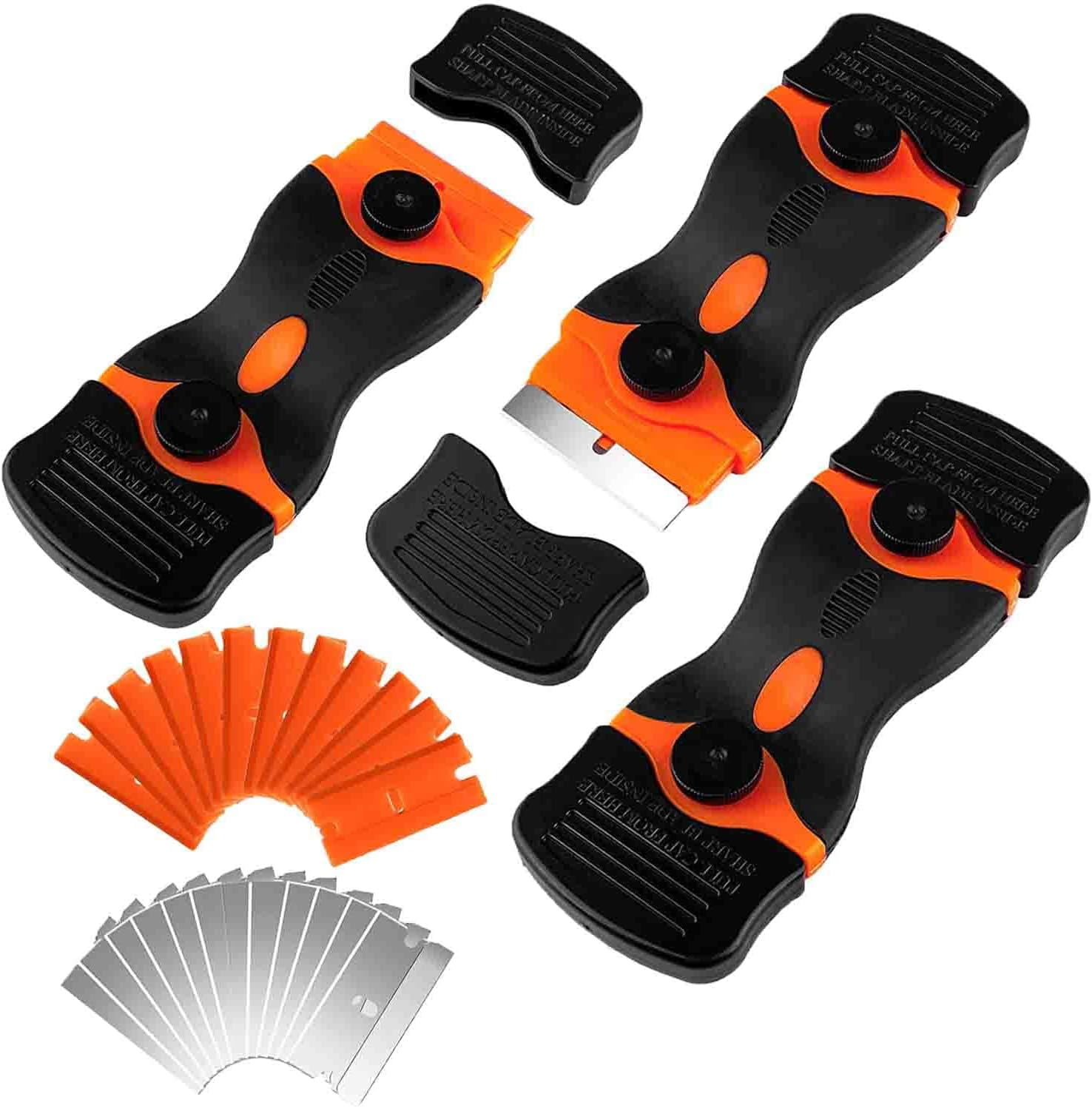 33 Pcs Razor Blade Scrapers Set, 3 Pieces Ceramic Hob Scraper with 30