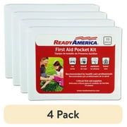 (4 pack) 33 Piece First Aid Pocket Kit, Ready America, Kit Dimensions: 3.75 in. x 4.75 in. x .50 in.