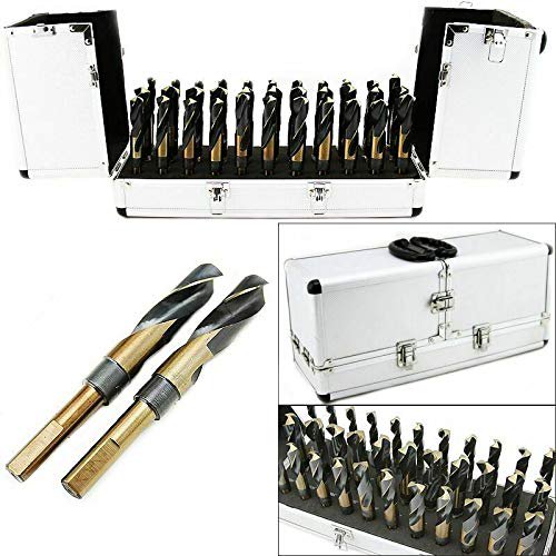 33-Piece Set Silver and Deming Drill Bit Set with -inch Diameter Tri-Flat Shank$$Tools & Hardware Other