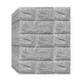thumbnail image 1 of 33 Pieces 3D Wall Panel Tear Tape Foam Brick Wallpaper Faux Brick Wall Panel Decorative Self-Adhesive Wall Tile Waterproof Wall Panel For Bedrooms, Bathrooms, Kitchens, Fireplaces (Silver Gray), 1 of 6