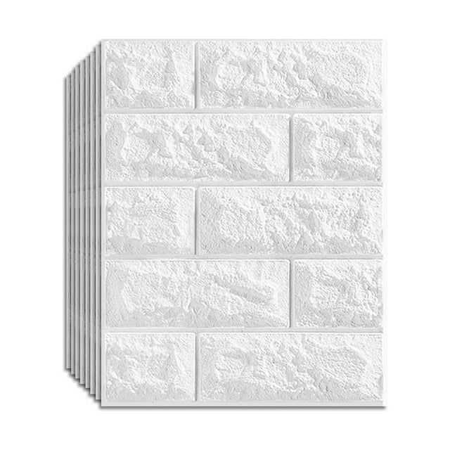 Walmart 33Piece 3D Foam Brick Wall Panel, SelfAdhesive, Waterproof