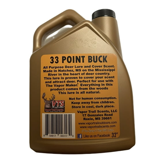 33 Point Buck Cover Scent and Attractant 32 oz.