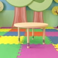 thumbnail image 1 of 33" Round Natural Plastic Height Adjustable Activity Table - School Table for 4, 1 of 9