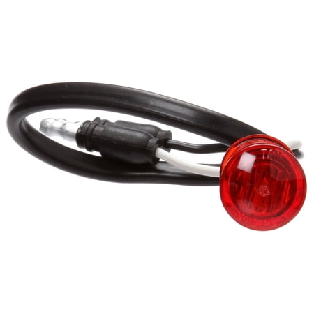 33 Series, LED, Red Round, 1 Diode, Marker Clearance Light, PC, Hardwired, .180 Bullet Terminal, 12V