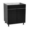 thumbnail image 1 of 33" Sink Base Cabinets-High Double Door-with Black Matte door, 1 of 5