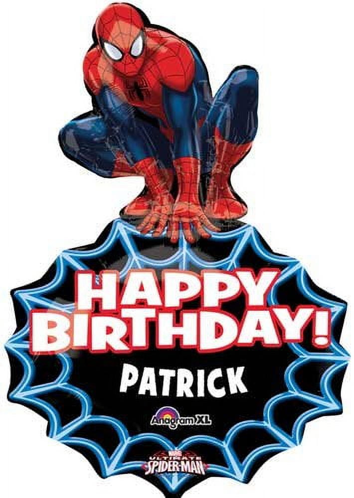 C & S PARTY SUPPLY 33" Spiderman Birthday Personalized Shape Balloon