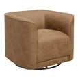 thumbnail image 1 of 33" Swivel Barrel Chair, Modern Upholstered Lounge Chair, 360 Degree Swivel Club Chair, Accent Sofa Chair, Leisure Arm Chair for Living Room, 1 of 5