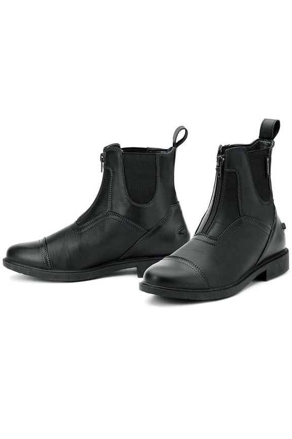 33 Sz Ovation Horse Rider Energy Zip Front Synthetic Durable Paddock Boots Black