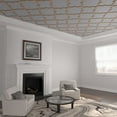 thumbnail image 1 of 33"W x 33"H x 3/8"T Extra Large May Decorative Fretwork Wood Ceiling Panels, Hickory, 1 of 10