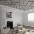 thumbnail image 1 of 33"W x 33"H x 3/8"T Extra Large May Decorative Fretwork Wood Ceiling Panels, Walnut, 1 of 10