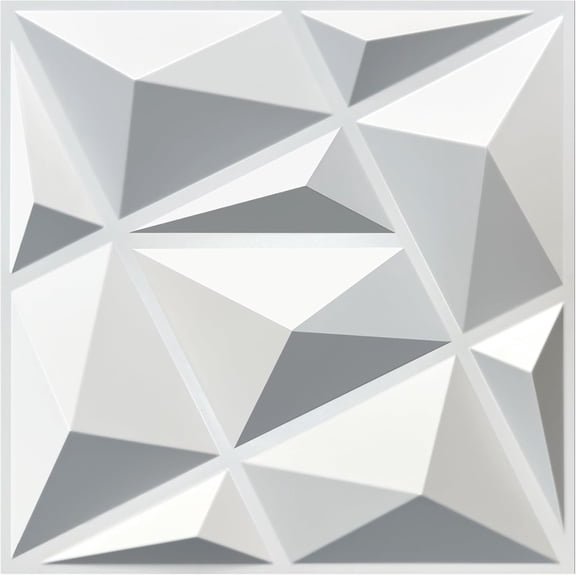 33 Wall Panels, Modern Textured Design for Interior Wall Decor in Room Room Office Hotel, White, 12'' x 12'' Cover 32 Sq. Ft