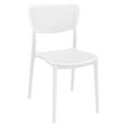 thumbnail image 1 of Luxury Commercial Living 33" White Stackable Patio Dining Chair, 1 of 8