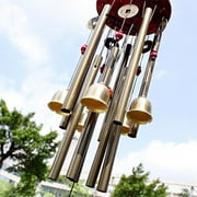 33" Wind Chimes Large Tone Resonant Bell 10 Tubes 5 Bells Chapel Church Garden Outdoor Indoor Decor with Hook