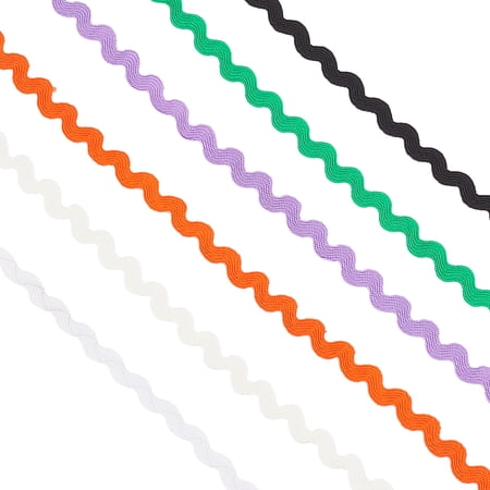 33 Yards 5mm RIC Rac Wave Bending Fringe Trim Ribbon 6 Colors Row Wavy Zig Zag Wrapping Trim Fabric Ribbon