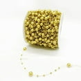 thumbnail image 1 of 33 Yards/98 Feet Pearl Garland, Artificial Pearl Bead Chain Trim, 3-8mm Pearl Strands Roll, Ideal for DIY Crafts Christmas Wedding Flowers Bouquet Party Decoration, 1 of 2