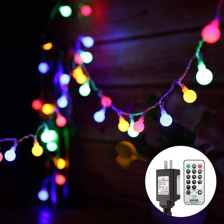 33 ft 100 Led Christmas Lights Globe String Lights Plug in for