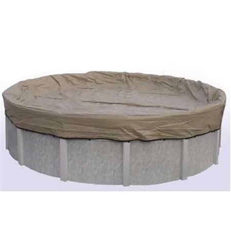 33 ft. Black & Tan Round Above Ground Winter Pool Cover, 20 Year