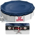 thumbnail image 1 of 33 ft Round Pool Cover for Above Ground Pools, Above Ground Pool Cover, Winter Pool Cover, Navy Blue, 1 of 7