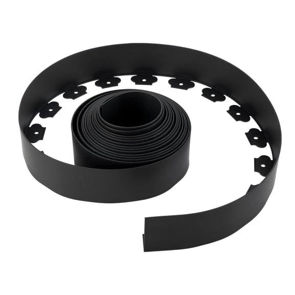 33 ft x 4 in Plastic Garden Landscape Edging Roll with 30 Spikes 2 Ground Stakes Flexible No Dig Lawn Border UV Resistant for Flower Beds Yard Paver
